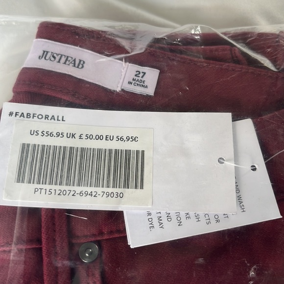 JustFab The Perfect Jegging in Oxblood - Picture 7 of 8